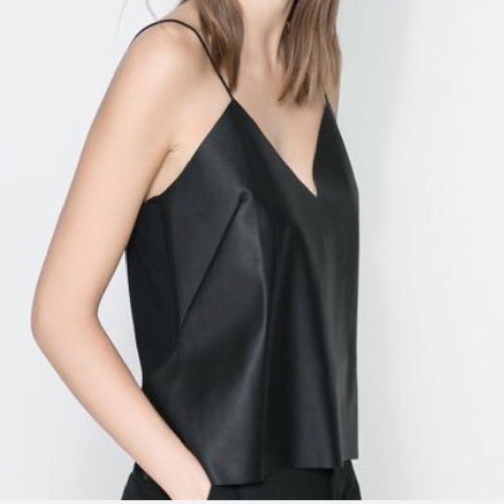 Zara forest green cami size medium